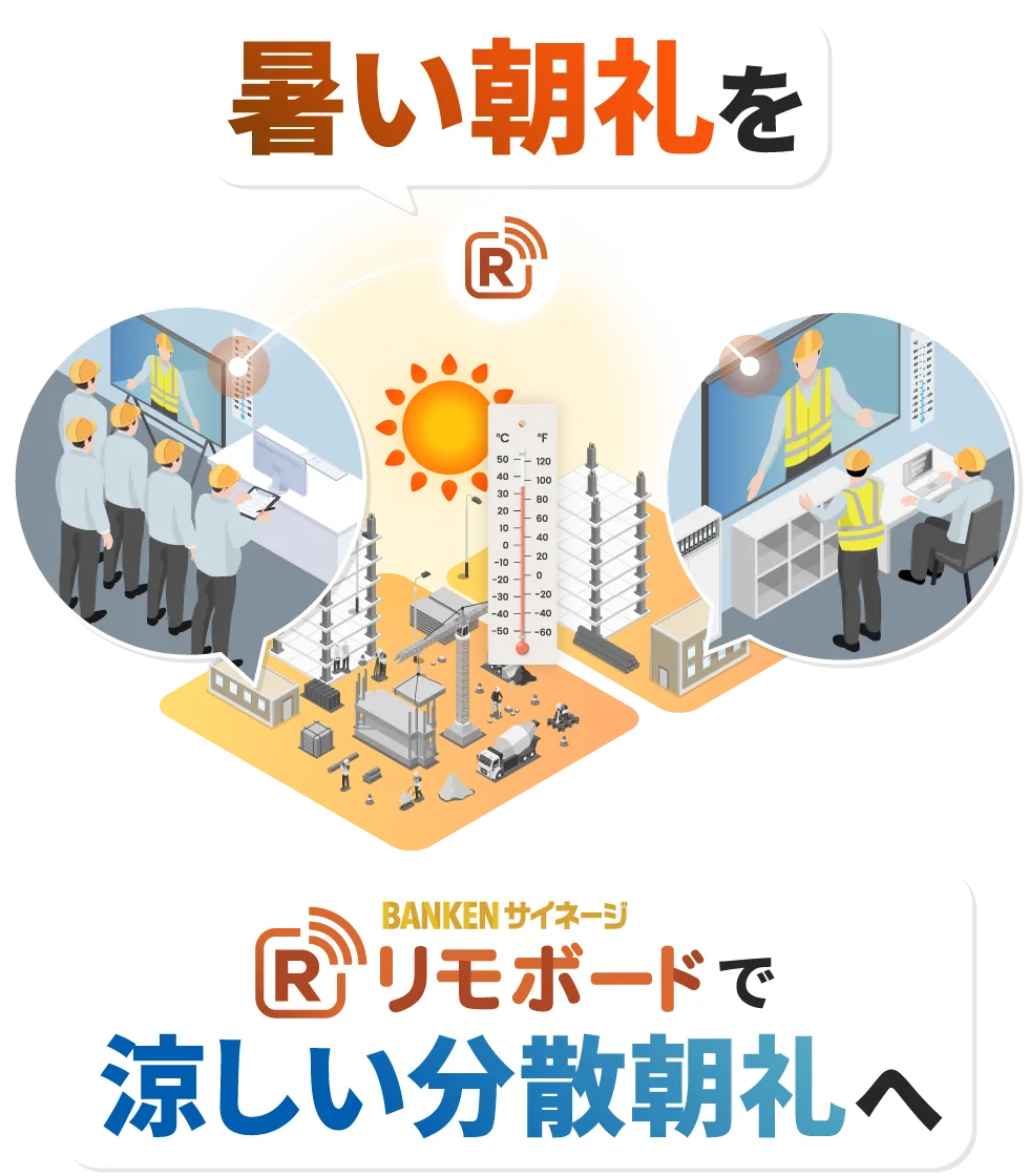 暑い朝礼を涼しい分散朝礼へ